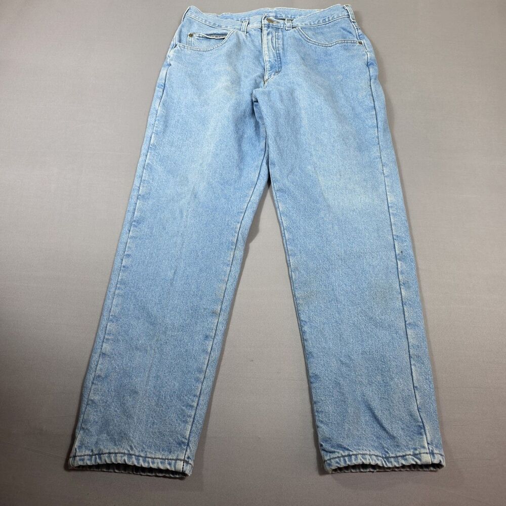 Vintage 90s L.L. Bean Flannel Lined Jeans Men's Size 36x30 Made In U.S.A